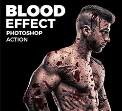 极品PS动作－浴血勇士(含高清视频教程)：Blood Effect Photoshop Action
